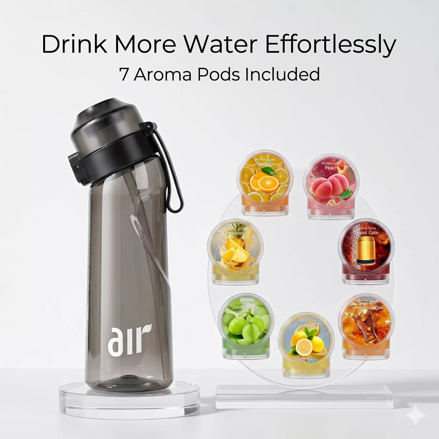 Scented Water Bottle with 7 Flavor Pods – Everything You Need for Better Hydration