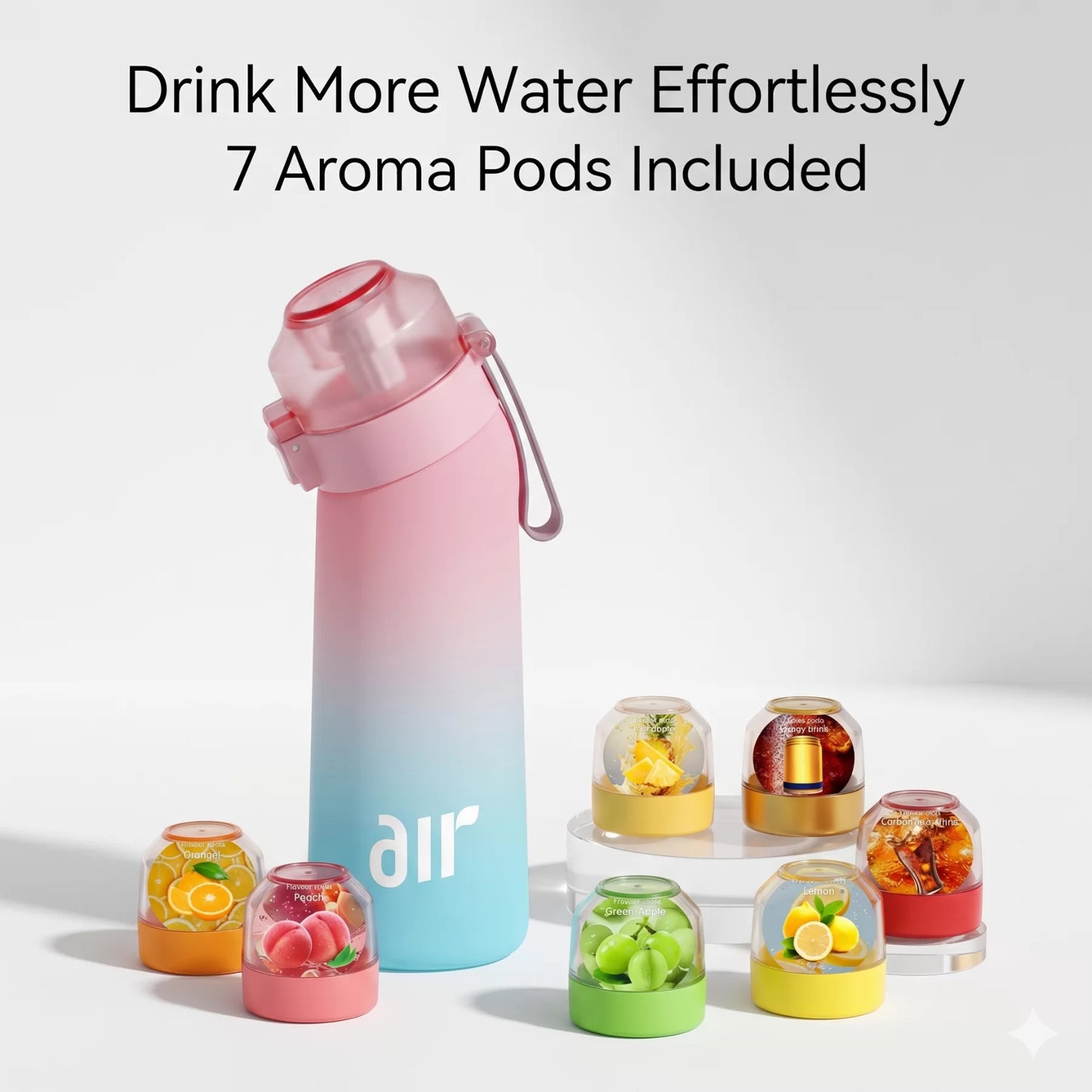Scented Water Bottle with 7 Flavor Pods – Everything You Need for Better Hydration