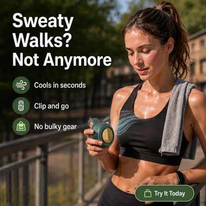 Stay Cool Anywhere – Hands-Free Portable Fan