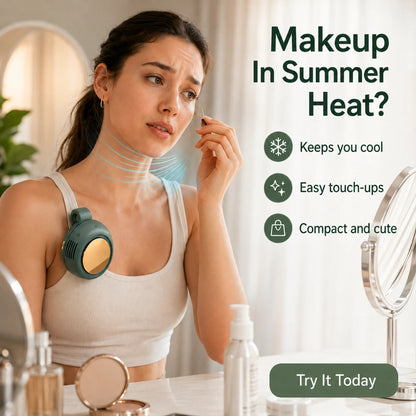 Stay Cool Anywhere – Hands-Free Portable Fan