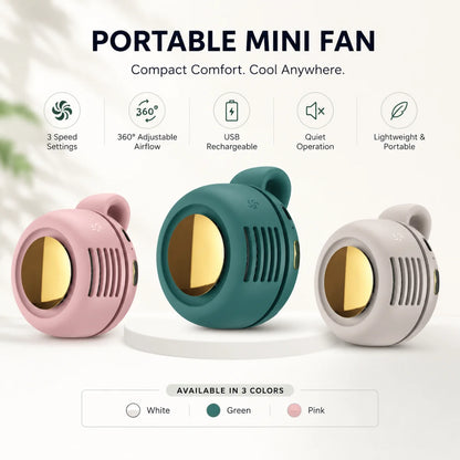 Stay Cool Anywhere – Hands-Free Portable Fan