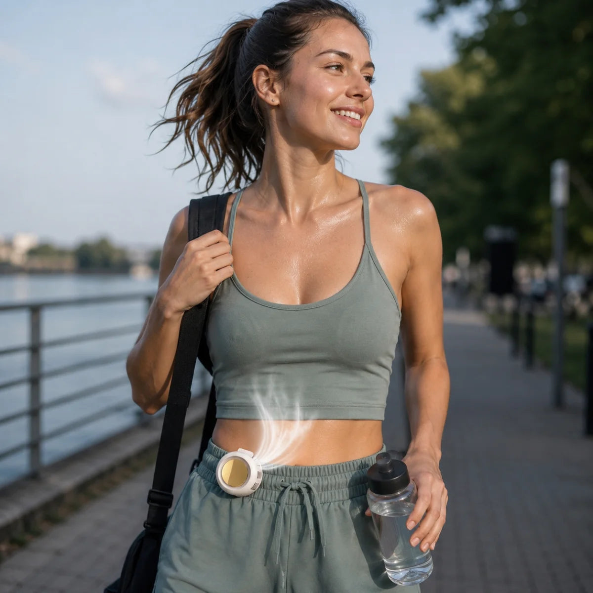 Stay Cool Anywhere – Hands-Free Portable Fan