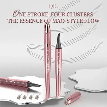 Professional 4-Tip Microblade Eyebrow Pen – 24H Waterproof & Natural Look