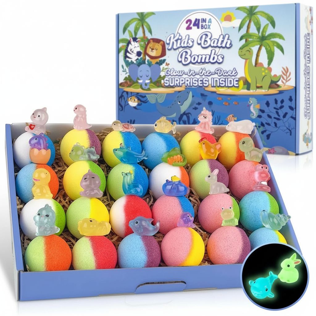 "Say goodbye to bath time struggles! With our set, kids can't wait to jump in the tub to discover today's hidden surprise."