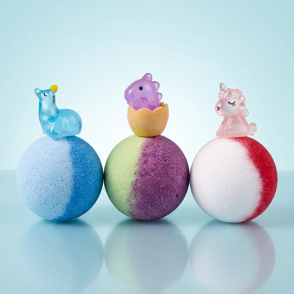 Magic Glow Bath Bombs for Kids - 24 Pack Deluxe Surprise Gift Set